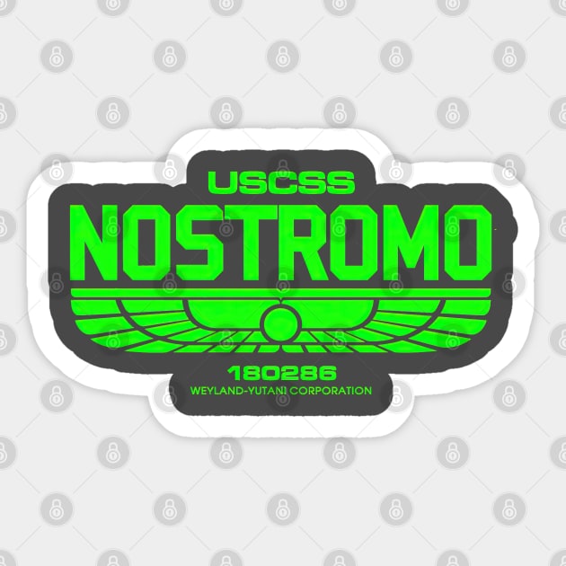 WeyLand -Yutani Nostromo green logo Sticker by obstinator